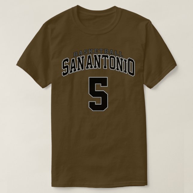 San Antonio Basketball Player nummer 5 1 T Shirt (Design framsida)