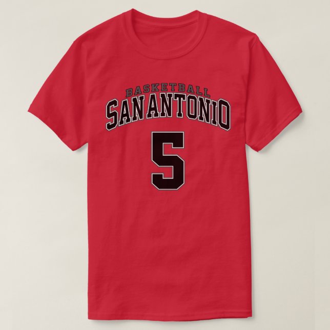 San Antonio Basketball Player nummer 6 T Shirt (Design framsida)
