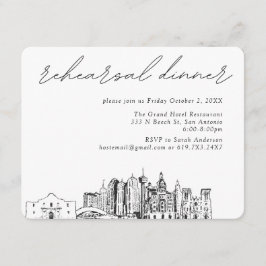 San Antonio Bröllop Elegant Rehearsal Middag Tilläggskort