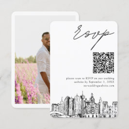 San Antonio Bröllop Modern OSA QR-kod Tilläggskort