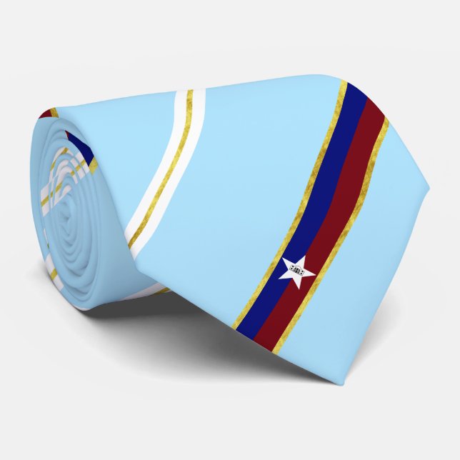 San Antonio city flagga-säl Neck Tie Slips (Rullad)