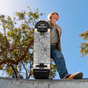 San Antonio City Karta Skateboard