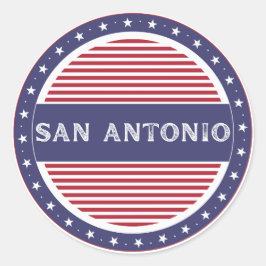 San Antonio City Pride Emblem – American Identity Runt Klistermärke