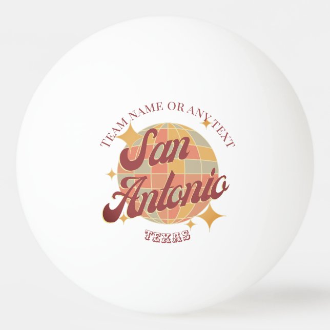 San Antonio City Texas bord tennis Pingisboll (Framsidan)