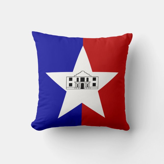 San Antonio City, Texas, Flagga American MoJo Pill Kudde (Framsida)