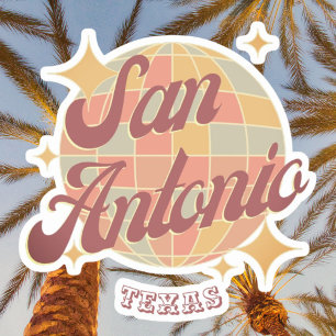 San Antonio City Texas Retro Vintage Klistermärken
