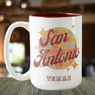 San Antonio City Texas Retro Vintage Två-Tonad Mugg