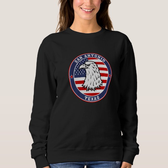 San Antonio City Texas State USA flagga Travel Sou T Shirt (Framsida)