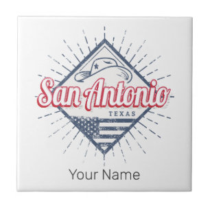 San Antonio City Texas United Stater Vintage USA Kakelplatta
