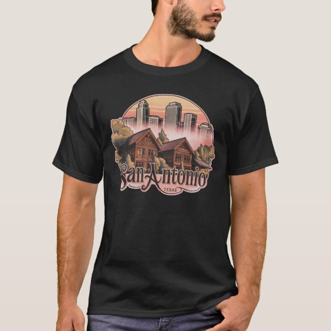 San Antonio City Texas USA T Shirt (Framsida)