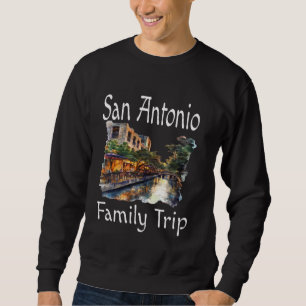 San Antonio Family Resa Matching Vacation Group Ge Lång Ärmad Tröja