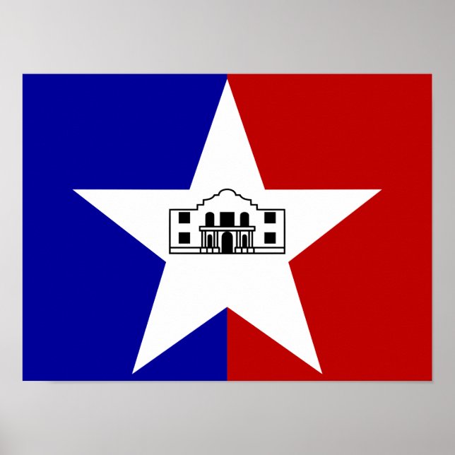 San Antonio-flagga Poster (Framsidan)