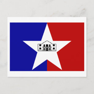 San Antonio Flagga Vykort
