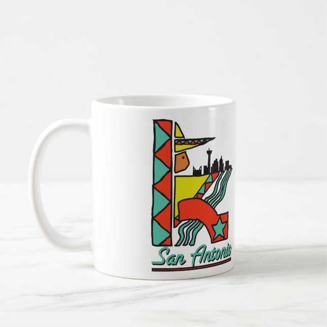 San Antonio grafisk kaffemugg (Vänster)