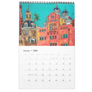 San Antonio kalender på en sida