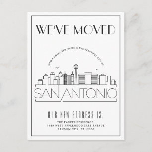 San Antonio Modern Deco   Ny adress Meddelande Vykort