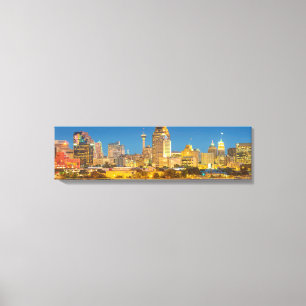 San Antonio Panoramic Skyline View Canvastryck