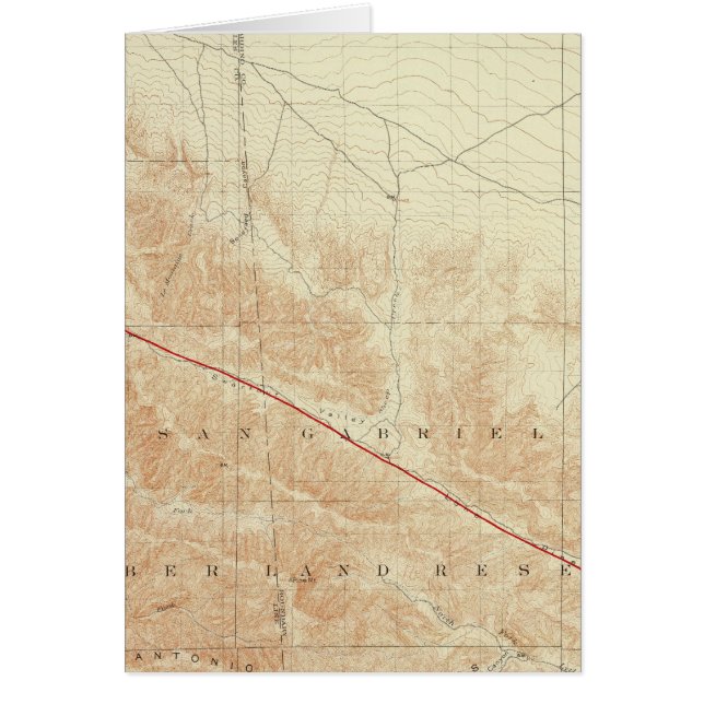 San Antonio quadrangle som visar San Andreas Rift Hälsningskort (Framsidan)