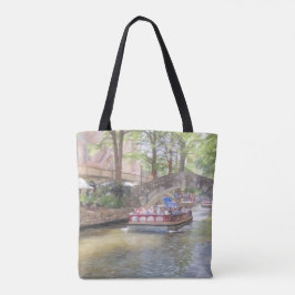 San Antonio River Walk All-Over Tote Tygkasse