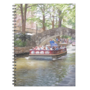San Antonio River Walk Anteckningsbok Med Spiral