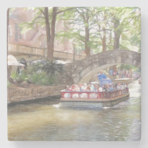 San Antonio River Walk Stone Underlägg