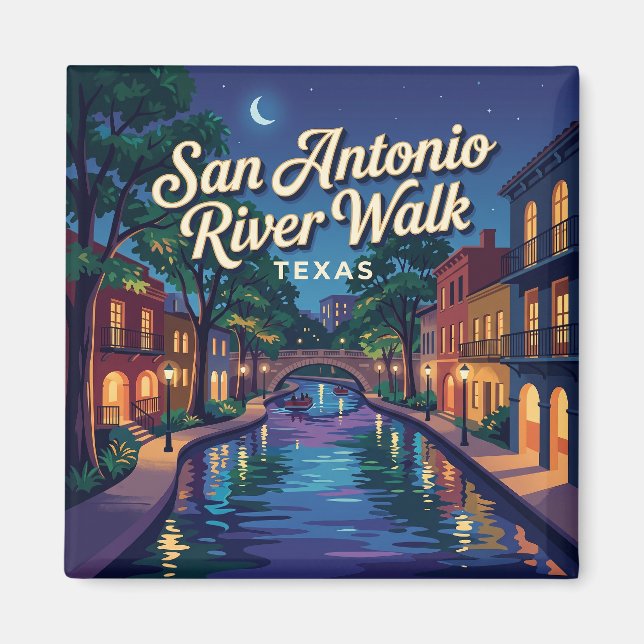 San Antonio River Walk Texas Magnet (Framsidan)