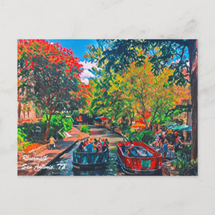 San Antonio Rivergång Painting Postcard Vykort