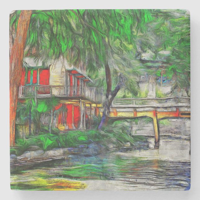 San Antonio Riverwalds Underläggs Underlägg Sten (Framsidan)