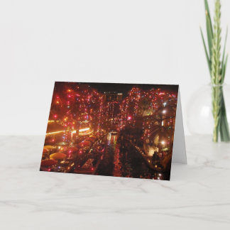 San Antonio Riverwalk ljus Helgkort