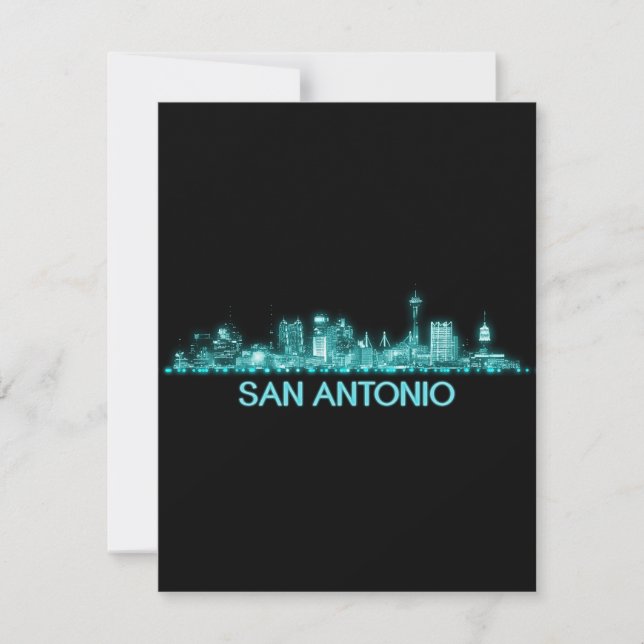 San Antonio Skyline Tack Kort (Framsida)