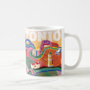 San Antonio Soundscape - en vördnad till Hockney Kaffemugg