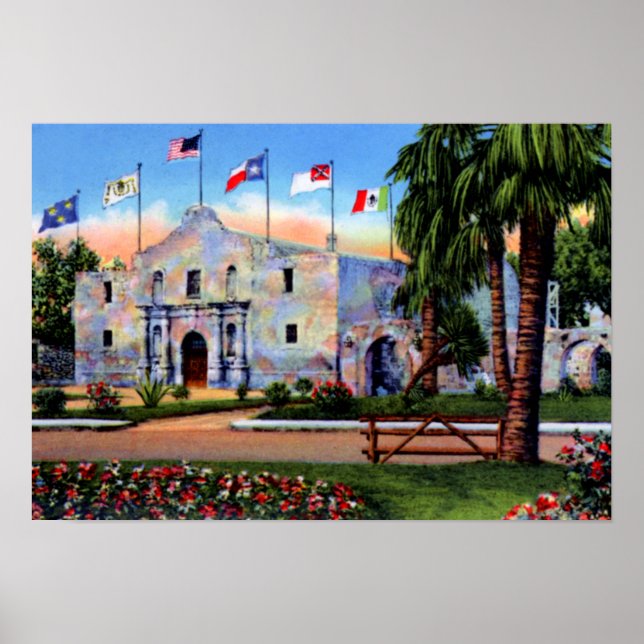 San Antonio Texas Alamo Poster (Framsidan)