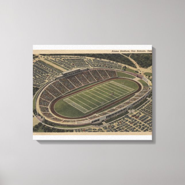 San Antonio, Texas - Alamo Stadium View Canvastryck (Framsida)