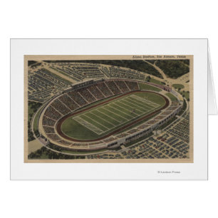 San Antonio, Texas - Alamo Stadium View Hälsningskort