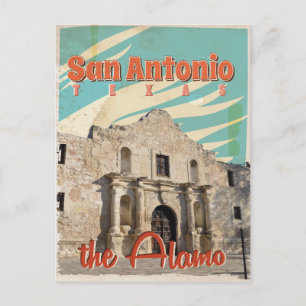 San Antonio, Texas, Alamo Travel Poster Vykort