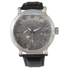 San Antonio, Texas, Antique Aerial City Karta, 187 Armbandsur