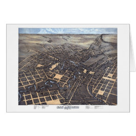San Antonio, Texas, Antique Aerial City Karta, 187 Hälsningskort