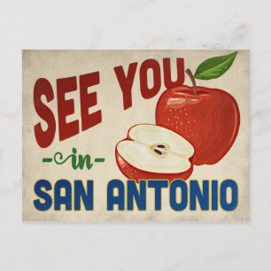San Antonio Texas Apple - Vintage resor Vykort