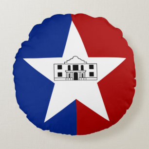 San Antonio (Texas) City flagga Rund Kudde