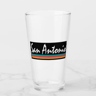 San Antonio Texas Fiesta Färg Glaskopp