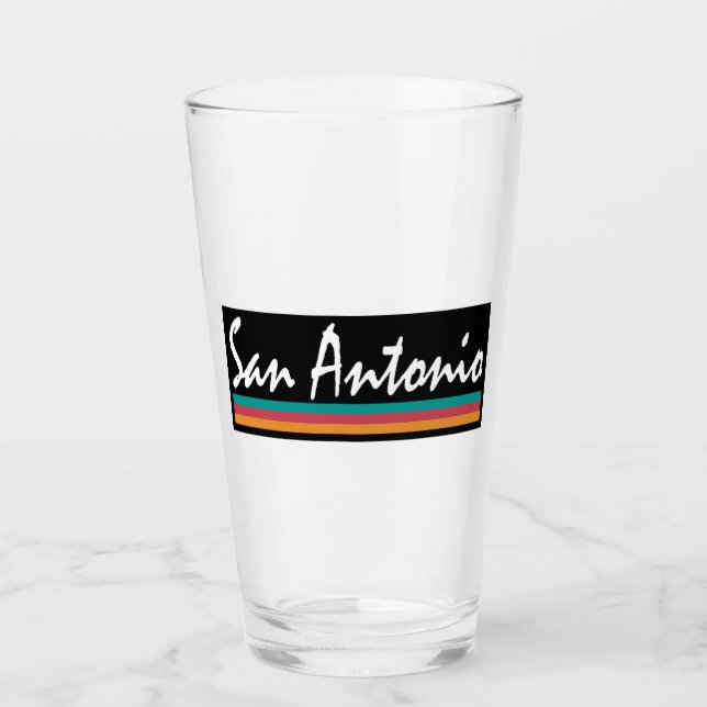 San Antonio Texas Fiesta Färg Glaskopp (Framsida)