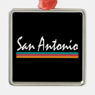 San Antonio Texas Fiesta Färg Julgransprydnad Metall