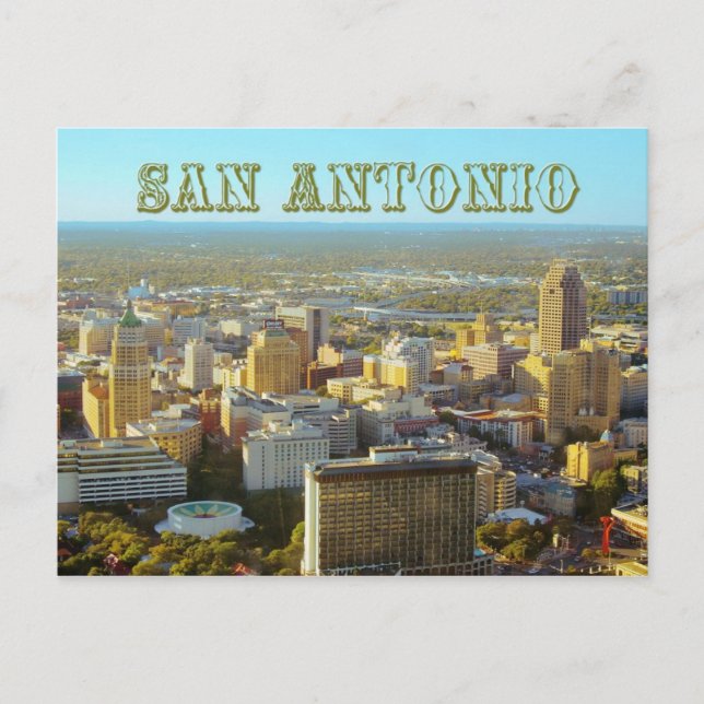 San Antonio, Texas - flygvy Vykort (Framsida)