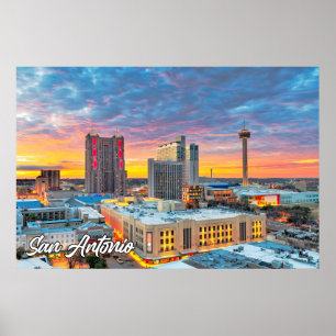 San Antonio, Texas, Förenade Stater Poster