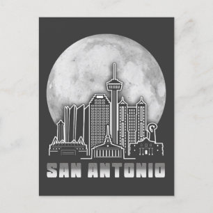 San Antonio Texas Full Moon Vykort