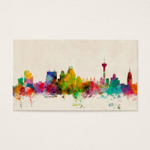 San Antonio Texas horisontCityscape Visitkort
