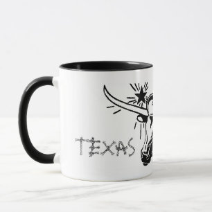 San Antonio Texas Longhorn Ceramic Mugg