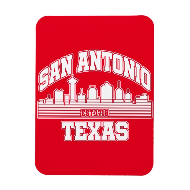 San Antonio,Texas Magnet (Vertikal)