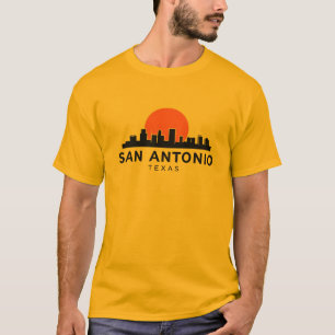San Antonio Texas Minimal City Skyline T Shirt