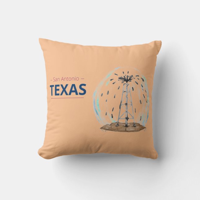 San Antonio Texas Oil Drill Kudde (Framsida)
